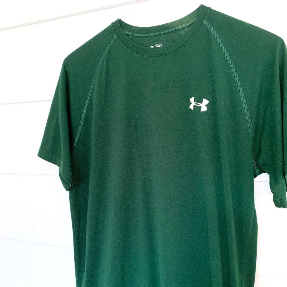 Dark Green Short Sleeve Under Armour Shirt